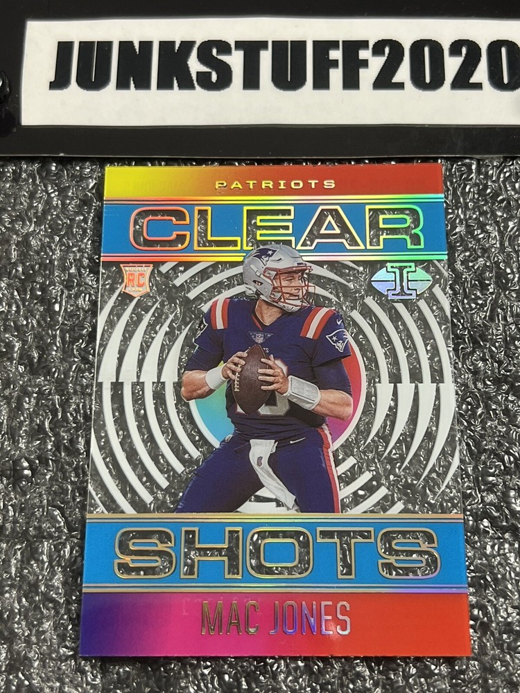 MAC JONES 2021 Illusions /299 Light BLUE CLEAR SHOTS SP ROOKIE PATRIOTS RC
