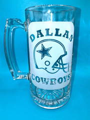 Dallas Cowboys Mug Frosted Glass Etched Logo XL Size