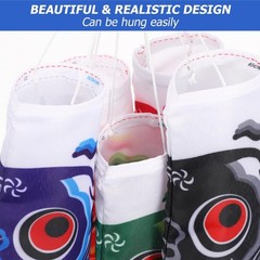 DOITOOL 5 pcs Japanese Carp Windsock Streamer Fish Flag Kite 37 x 10 x 5cm