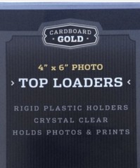 1 Count Cardboard Gold 4×6 Toploader Rigid Card Holders Photos Prints Postcards