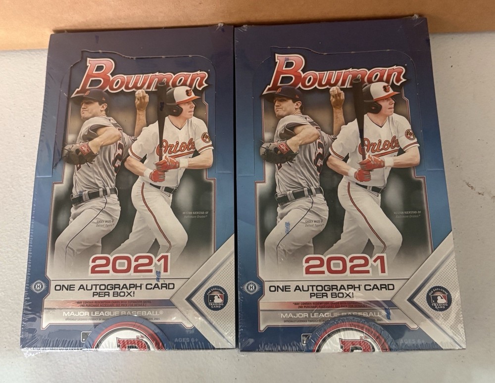 2021 Bowman Baseball Factory Sealed Hobby Box Lot Of 2