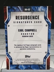 2025 Topps Resurgence Signature Card Earl Campbell 3/15