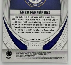 2025 Panini Prizm – Enzo Fernandez #68 Blue Seismic /275 FIFA Club World Cup