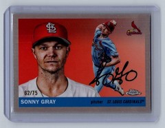 2025 Topps Chrome Platinum #139 Sonny Gray Rose Gold Refractors #/75