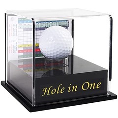 Golf Ball Display Case for Hole in one Ball with Scorecard Display, Golf