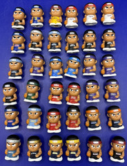 Lot of Thirty-six (36) NBA TeenyMates 1″ PVC Figures- No Names /Numbers on backs