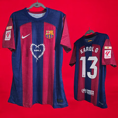 Barcelona 24/25 Home – Football Soccer – KAROL#13 – XL (Run Small) SLIM