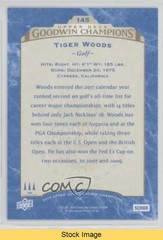 2017 Upper Deck Goodwin Champions Black & White Royal Blue Tiger Woods READ uk2