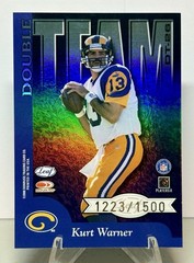 2000 Quantum Leaf – Double Team Marshall Faulk, Kurt Warner #DT-26 /1500