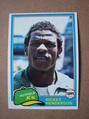 1981 Topps baseball Rickey Henderson 2nd card #261 NM