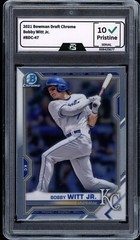 2021 Bowman Chrome Draft #BDC-47 Bobby Witt JR. GRADED 10 GEM Mint Rookie RC