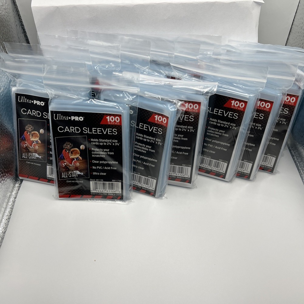 Ultra Pro Penny Card Soft Sleeves 20 Packs of 100 for Standard Cards, 2000 Total