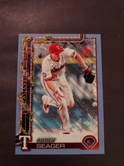 Corey Seager 2025 Topps Holiday Light Blue And White Glitter H125