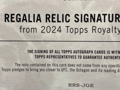 Topps 2024 Royalty UFC Justin Gaethje #RRS-JGE Regalia Relic Auto 47/49 READ!!!