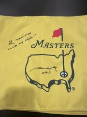 Jim Nantz Signed Masters Flag “A Tradition Unlike Any Other” Golf Autograph