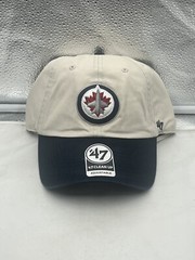 Winnipeg Jets NHL ’47 Brand Natural Two Tone Clean Up Adjustable Strapback Hat
