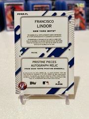 Francisco Lindor 2025 Topps Pristine Pieces Auto Relic Orange /25 SP Mets