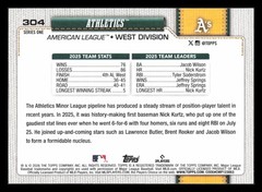 Athletics Team Card 2026 Topps Series 1 #304