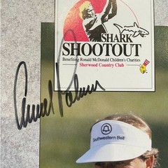 Arnold Palmer AUTOGRAPHED Golf Program Shark Shootout Sherwood Country Club 1991