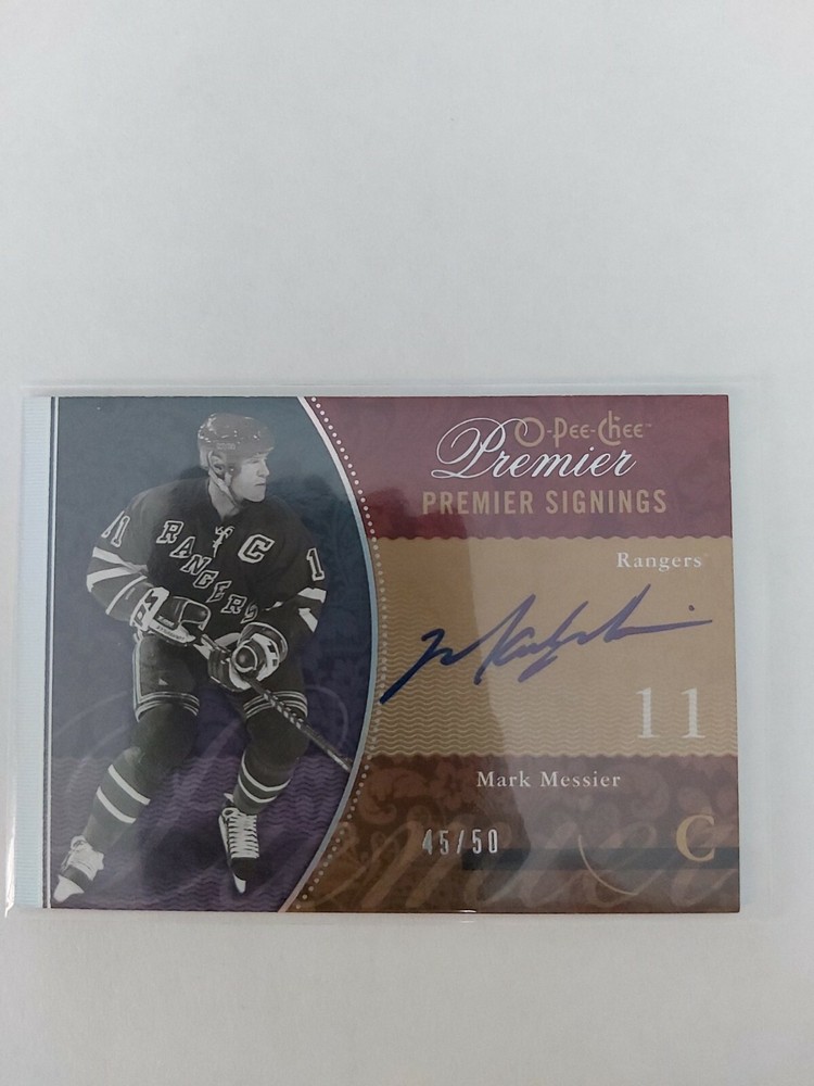 2009-10 O-Pee-Chee Premier Signings Mark Messier SP 45/50 PS-ME