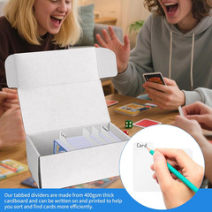 Trading Card Storage Box with Dividers, 12 Pack • 400 Count Bulk Card Collection