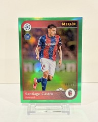 2024-25 Topps Merlin Chrome UEFA Santiago Castro green Refractor /99 RC 🔥
