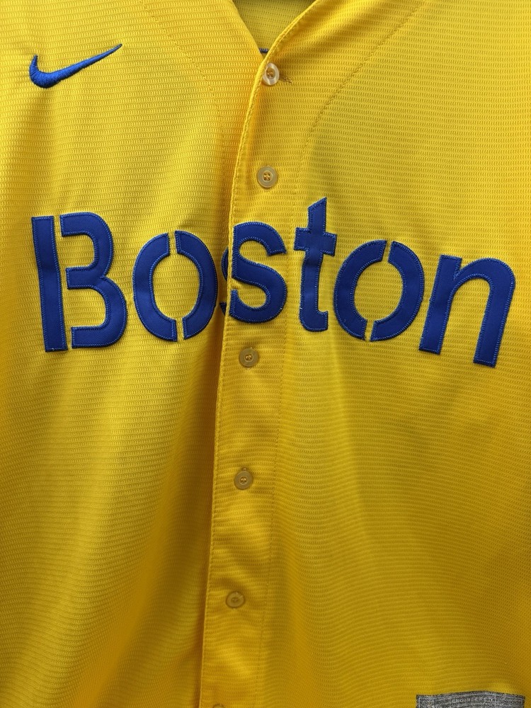 Nike David Ortiz Sewn Boston Red Sox City Connect Jersey 617 Patch Size MEDIUM