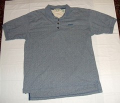 Cleveland Indians Reebok Golf Shirt Large 100% Cotton Embroidered Blue Pattern