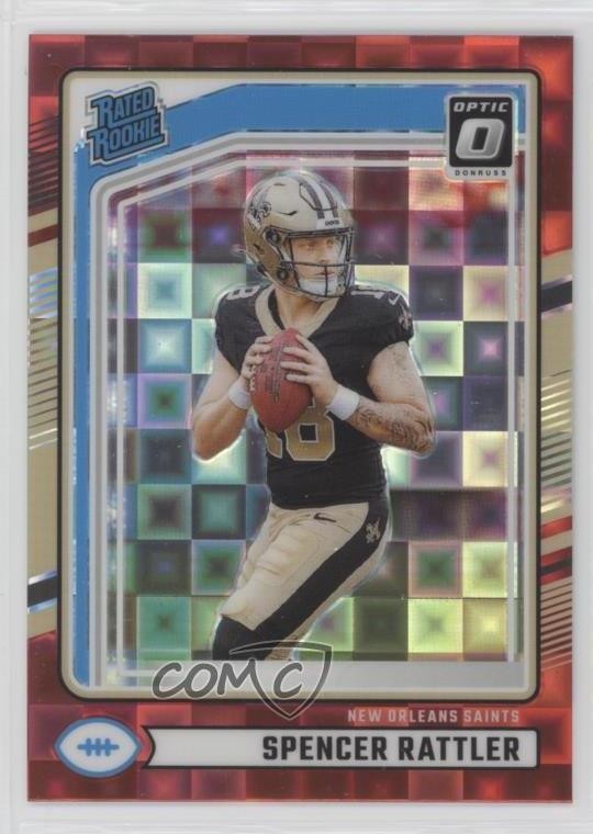 2024 Donruss Optic Preview Red Pandora Prizm Spencer Rattler #359 Rookie RC 1i3j