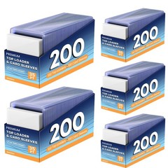 1000 Card Sleeves & Top Loaders, 3×4″ Protectors for Baseball & Football Cards
