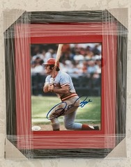 Pete Rose Cincinnati Reds Auto/Signed 8×10 Framed/Matted to 11×14 JSA Cert