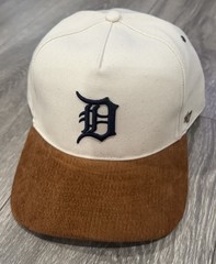 Detroit Tigers ,47 Hitch Carhartt SnapBack Adjustable Hat Corduroy Creamy/Brown