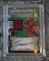 Isaac Okoro Obsidian Matrix Material AUTO & PATCH Lot Including TRUE 1 OF 1! 1/1