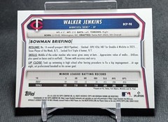 Walker Jenkins Chrome Prospect Rookie RC 2026 Bowman Card BCP-98 Minnesota Twins