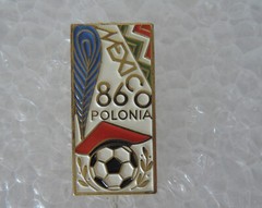 1986 Mexico FIFA World Cup Championship Mundial Football Soccer Pin Badge