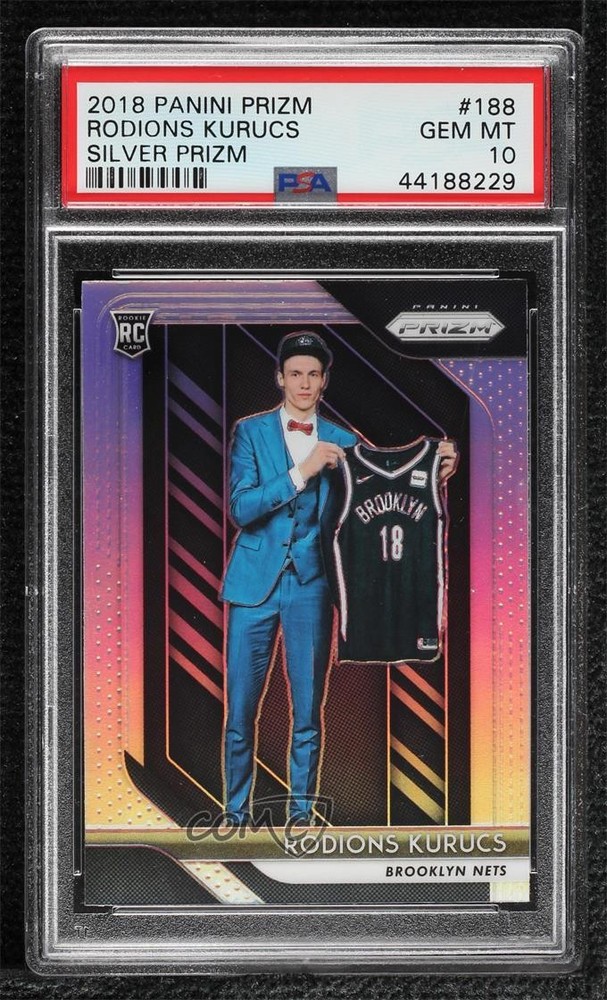 2018-19 Panini Prizm Silver Rodions Kurucs #188 PSA 10 GEM MT Rookie RC 5w7