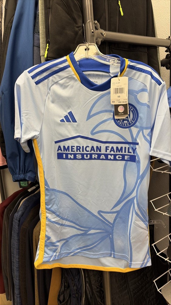 Adidas Atlanta United FC 24/25 Away Soccer Jersey Men’s XS Light Blue
