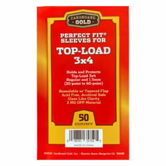 PACK of 50 CBG PERFECT FIT SLEEVES for 20pt 35pt 55pt 60pt REGULAR TOPLOADERS