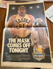 VINTAGE JUNE 1989 USA TODAY SPORTS SECTION MILLER LITE JESSE THE BODY VENTURA