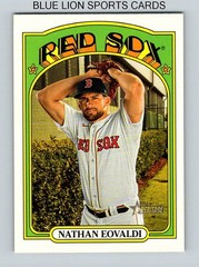 2021 Topps Heritage Error Wrong Back #320 Nathan Eovaldi/Dylan Moore Back