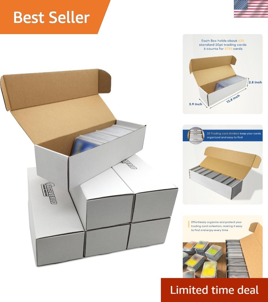 Trading Card Storage Box, Mtg Storage Box with Dividers, Cardboard Collector …