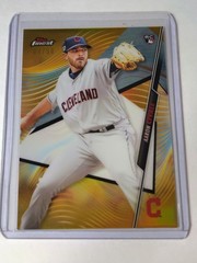 2020 Topps Finest Baseball Gold Refractor #70 Aaron Civale RC Rookie Card #/50