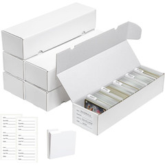 Trading Card Storage Box 1100 Count Bulk Card Storage Box with Dividers 6 Pack