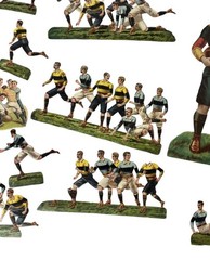 Lot of 23 Antique 1890’s Victorian Rugby Football Diecut Scrapbook Album Scraps