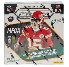 2025 Panini Prizm Football Trading Card Factory Sealed Mega Box