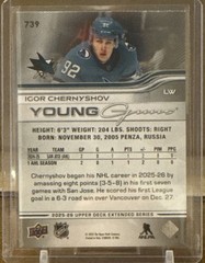 Igor Chernyshov 2025-26 Upper Deck Extended Young Guns Deluxe /250 SP RC