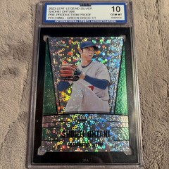 1/1 Shohei Ohtani 2023 Leaf Legend Silver Green Disco (Graded ISA 10)