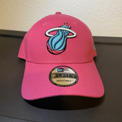 New Era 9FORTY Miami Heat NBA Pink Adjustable Cap Hat One Size