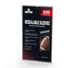 Rieton Toploader Sleeves – Resealable Team Bags for 35-75PT Top Loader Cards …