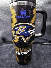 Ravens Tumbler 40oz with Straw